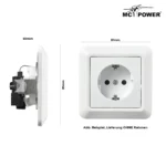 Schutzkontakt-Steckdose McPower "Cup", 250V~/16A, UP, Steckanschluss, weiß – Bild 4