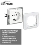 Schutzkontakt-Steckdose McPower "Cup", 250V~/16A, UP, Steckanschluss, weiß – Bild 5