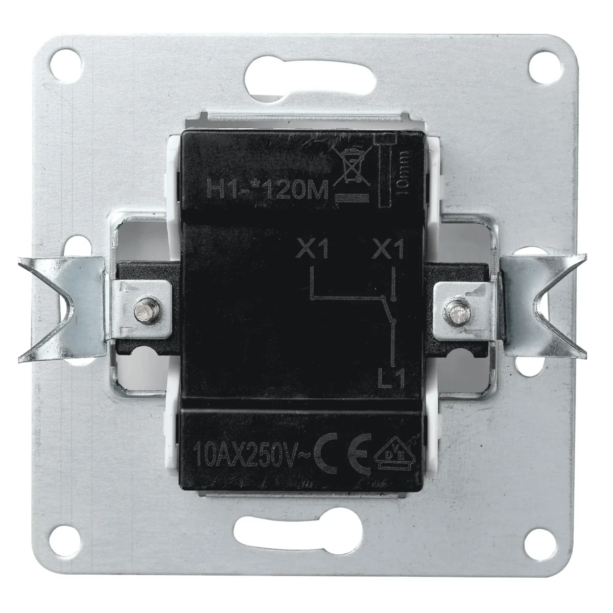 Wechselschalter McPower "Cup" 250V~/10A, UP, Steckanschluss, weiß – Bild 2