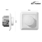 LED-Dimmer für elektronische Trafos McPower "Cup" 250V/300W, UP, Memory-Funktion – Bild 3