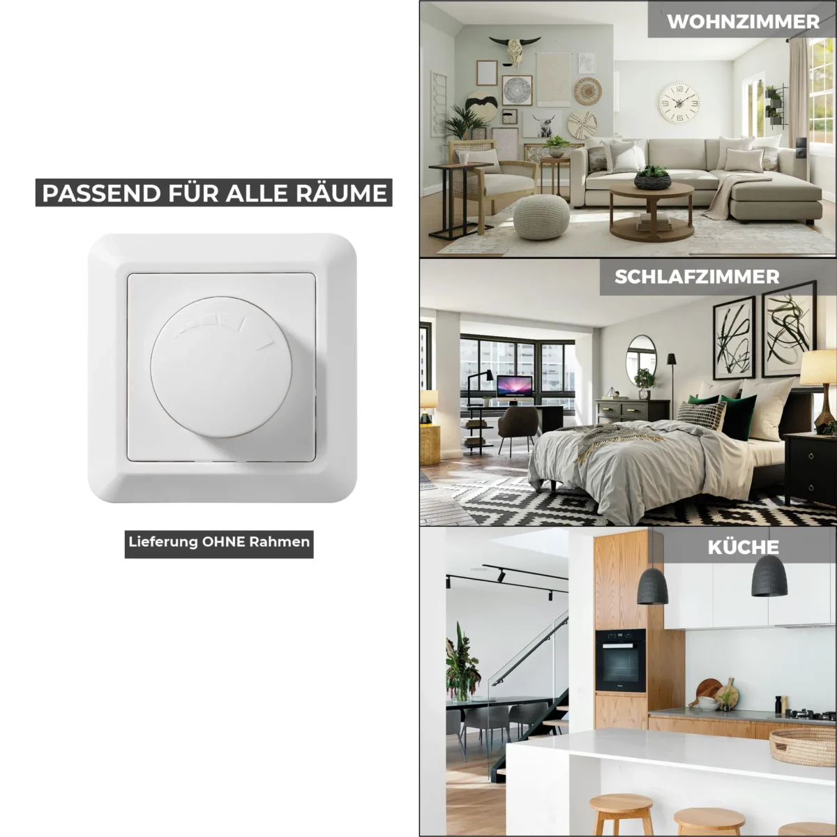 LED-Dimmer für elektronische Trafos McPower "Cup" 250V/300W, UP, Memory-Funktion – Bild 5