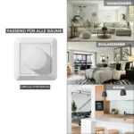 LED-Dimmer für elektronische Trafos McPower "Cup" 250V/300W, UP, Memory-Funktion – Bild 5