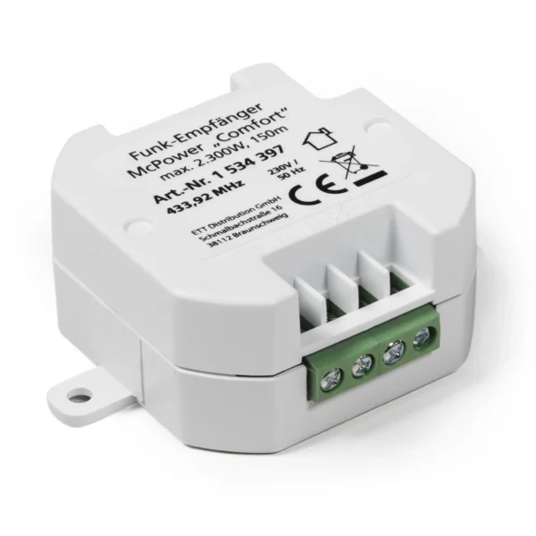 Funk-Empfänger McPower "Comfort", max. 2.300W, max. 70m