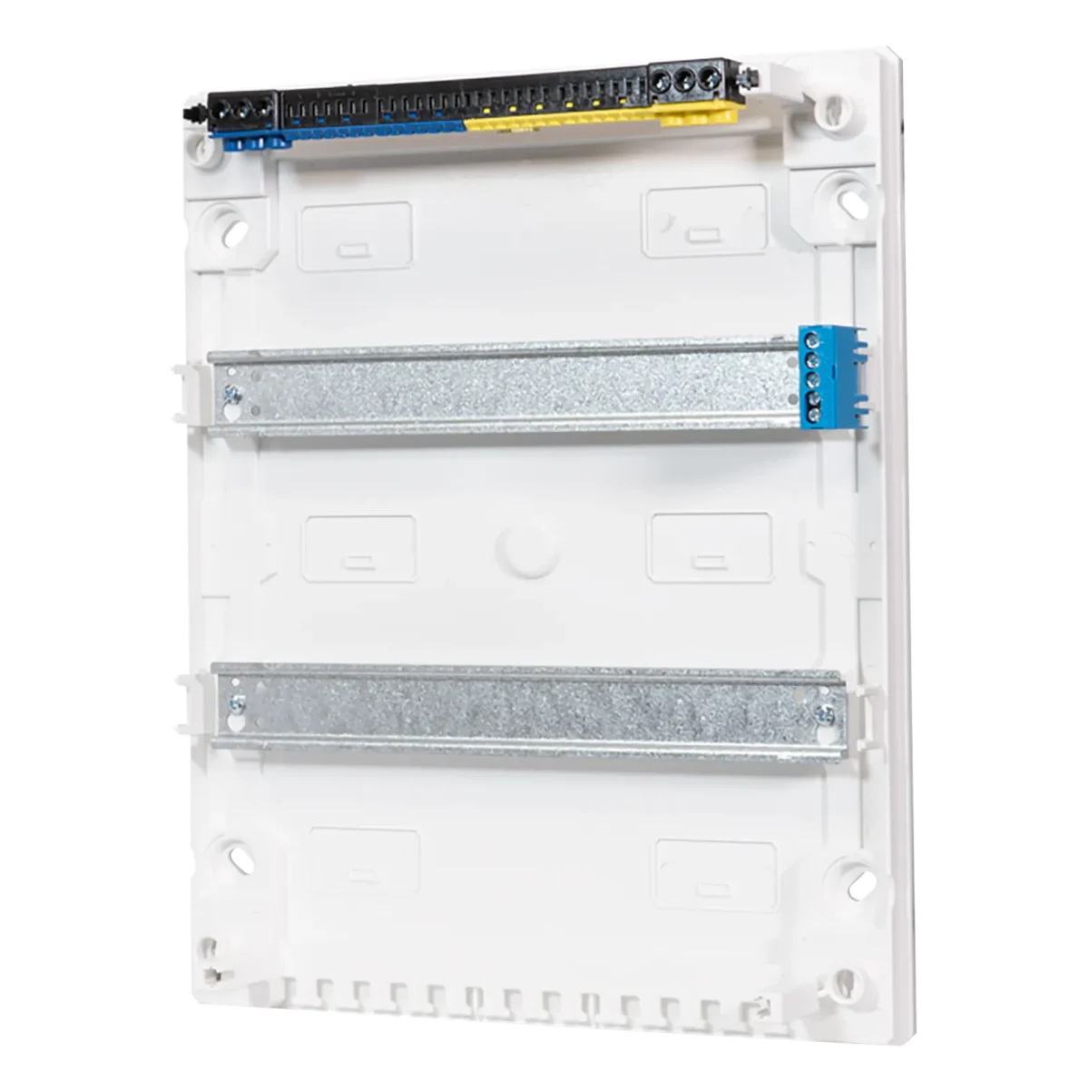 Aufputz Kleinverteiler, 2-reihig, 24+4 Module, Steckklemme PE/N, ohne Tür – Bild 2