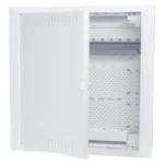 HW/UP Kommunikationsverteiler, 3-reihig, Montageplatte, 3-fach Steckdose – Bild 5
