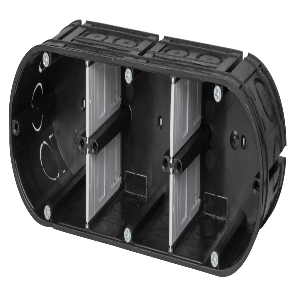 Unterputz Gerätedose Massiv, 3 Fach, 3x Ø 60mm, Einbautiefe 63mm – Bild 1