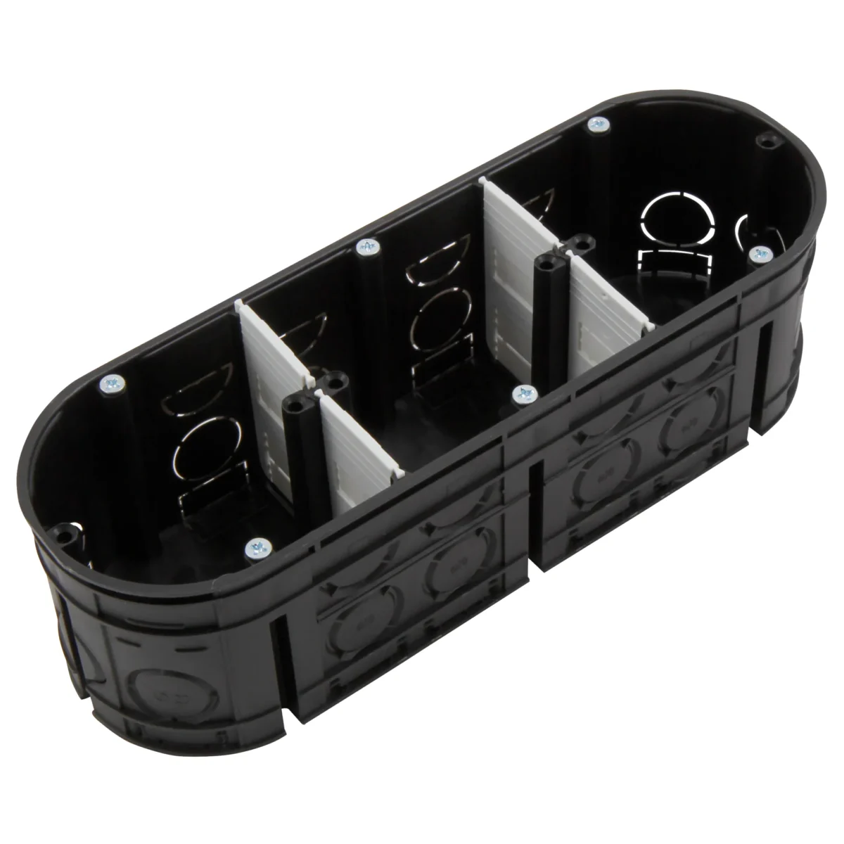 Unterputz Gerätedose Massiv, 3 Fach, 3x Ø 60mm, Einbautiefe 63mm – Bild 2