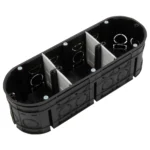 Unterputz Gerätedose Massiv, 3 Fach, 3x Ø 60mm, Einbautiefe 63mm – Bild 2