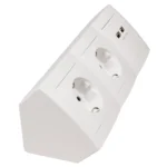 Steckdosenblock McPower "Flair" Aufbau, weiß, 2-fach Schutzkontakt + 2x USB – Bild 3