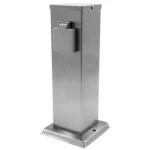 Außensteckdose 2-Fach, IP44, Edelstahl V2A, 127x127x300mm, 3680W/ 16A