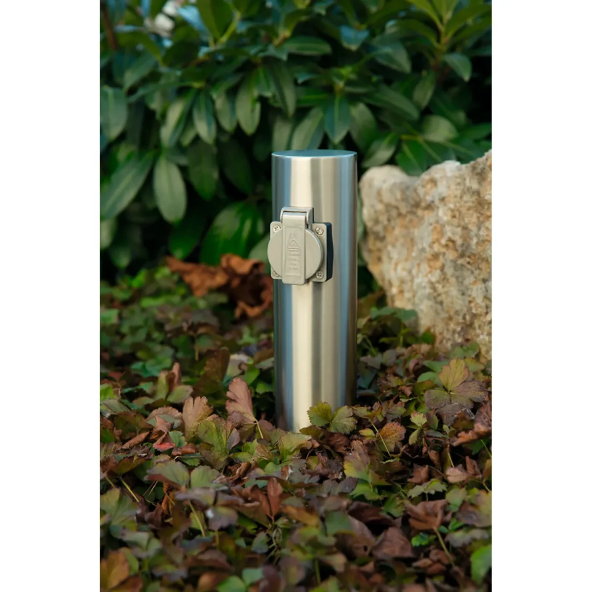 Außensteckdose 2-Fach, IP44, Edelstahl V2A, Ø118x300mm, 3680W/ 16A – Bild 3
