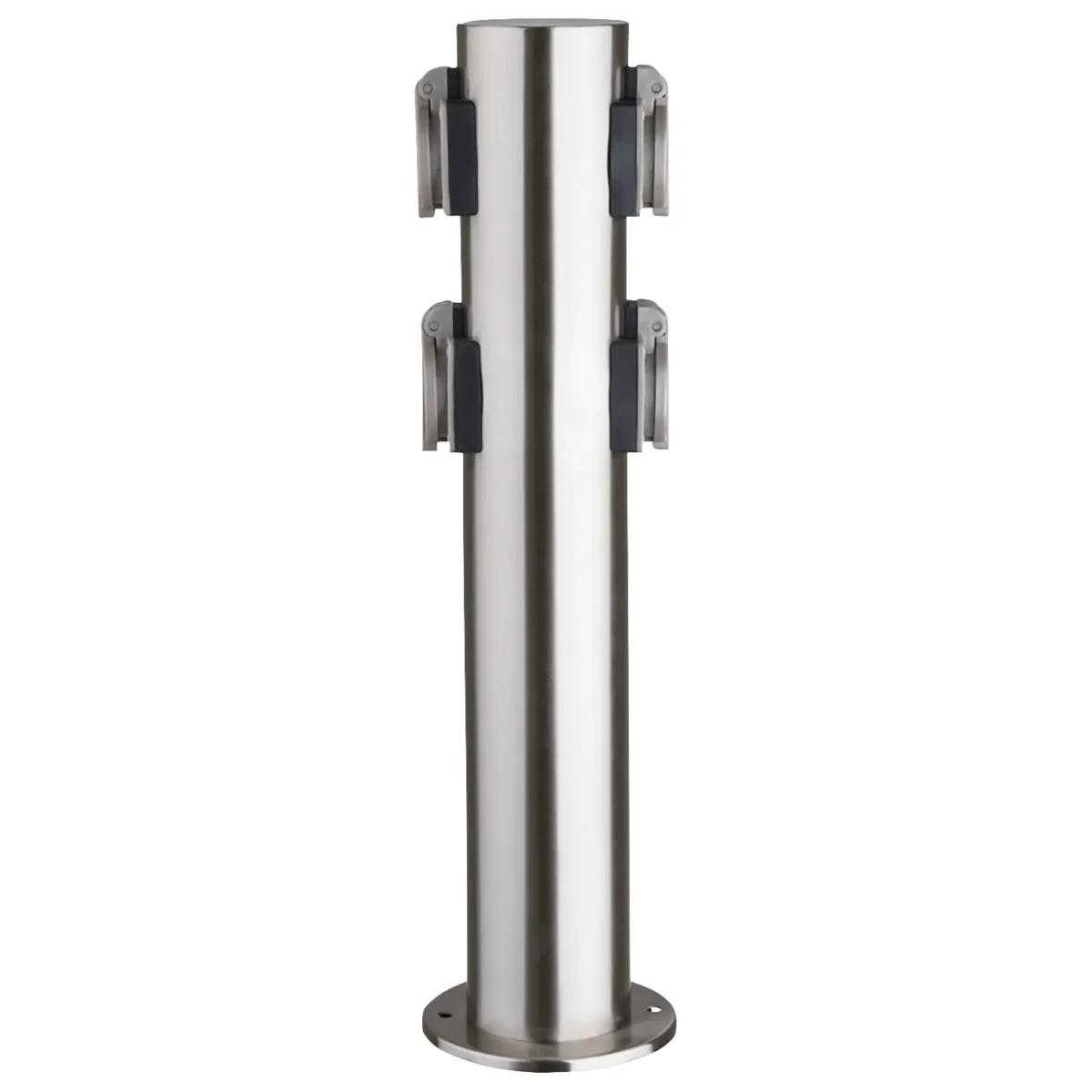 Außensteckdose 4-Fach, IP44, Edelstahl V2A, Ø118x470mm, 3680W/ 16A – Bild 2