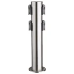 Außensteckdose 4-Fach, IP44, Edelstahl V2A, Ø118x470mm, 3680W/ 16A – Bild 2