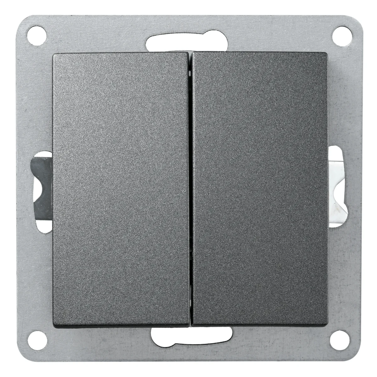 Serien-Schalter McPower "Flair", 2-fach, 250V~/10A, UP, anthrazit – Bild 1