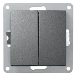 Serien-Schalter McPower "Flair", 2-fach, 250V~/10A, UP, anthrazit