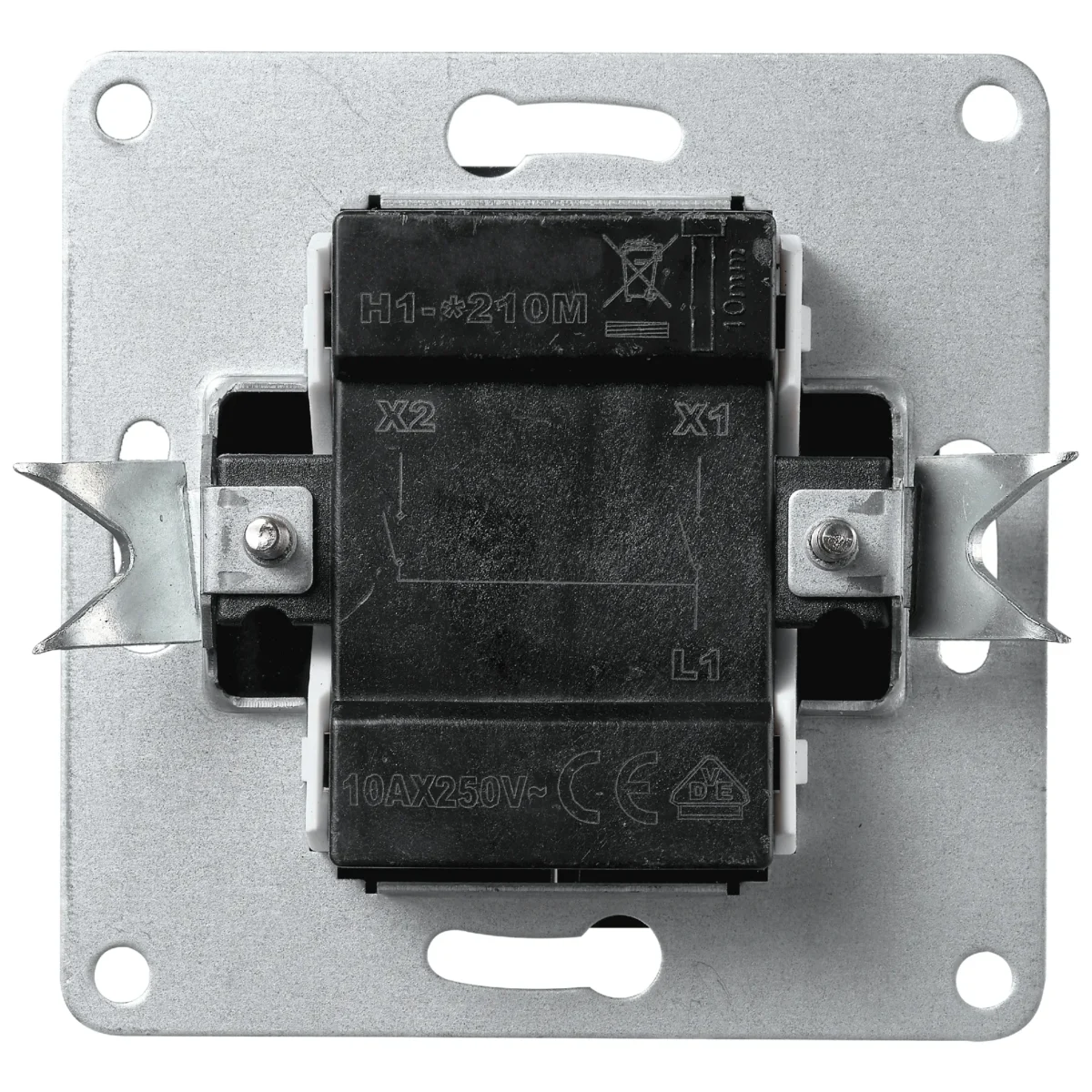 Serien-Schalter McPower "Flair", 2-fach, 250V~/10A, UP, anthrazit – Bild 2