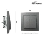 Serien-Schalter McPower "Flair", 2-fach, 250V~/10A, UP, anthrazit – Bild 3