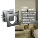 Serien-Schalter McPower "Flair", 2-fach, 250V~/10A, UP, anthrazit – Bild 4