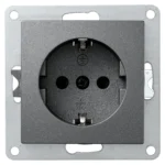 Schutzkontakt-Steckdose McPower "Flair" 250V~/16A, UP, Einsteckschutz, anthrazit