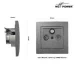 Antennendose McPower "Flair" für TV, Radio und Sat, UP, anthrazit – Bild 3