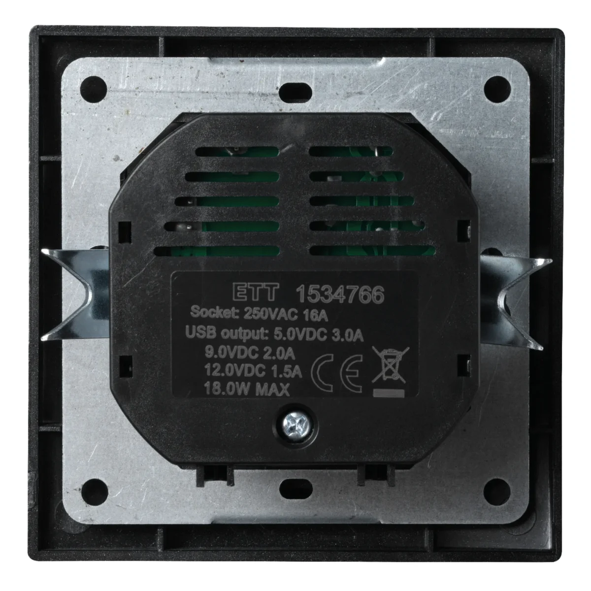 Schutzkontakt-Steckdose mit 2x USB McPower "Flair", 250V, 5V/2,1A, UP, anthrazit – Bild 2