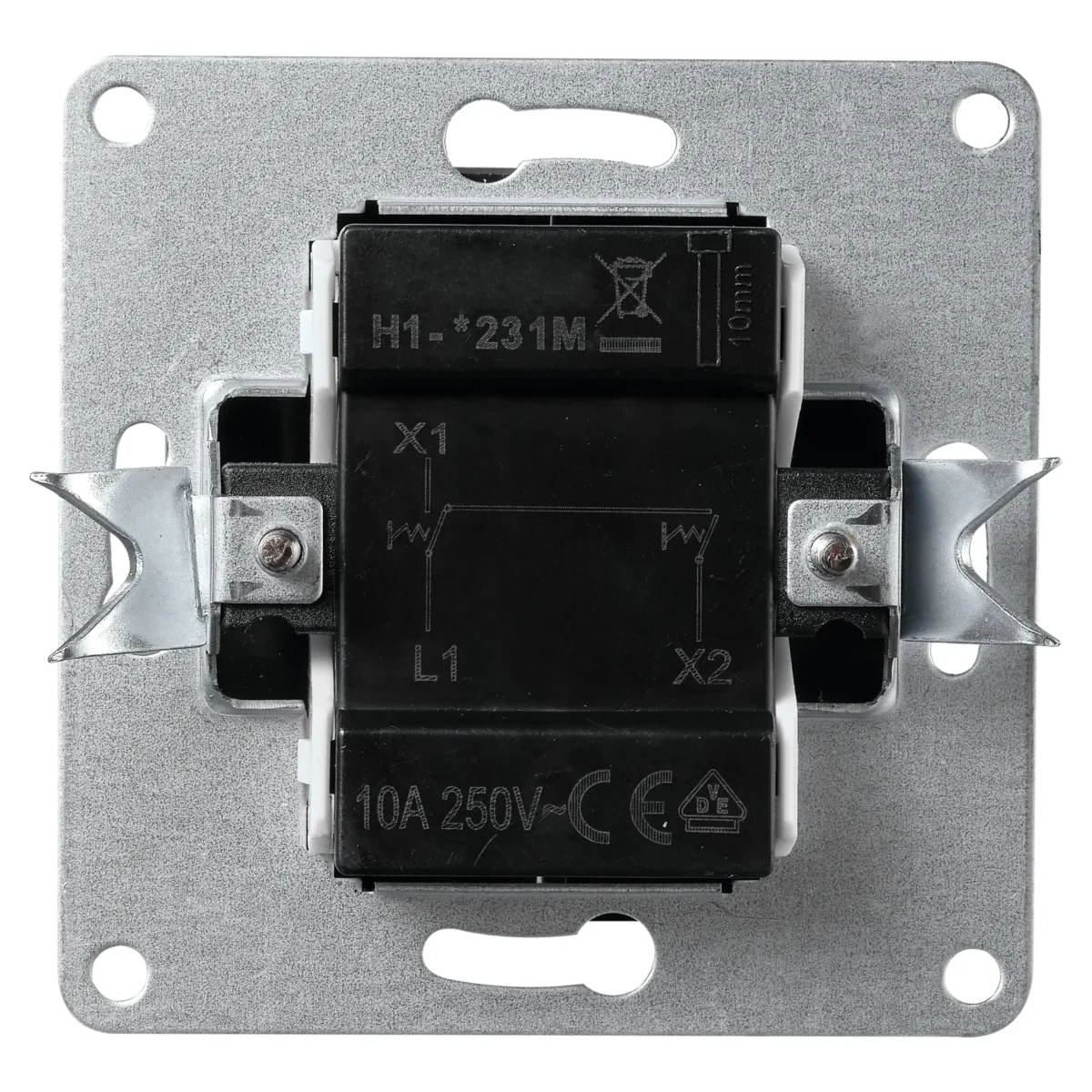 Jalousie-Taster McPower "Flair", Hoch und Runter, 250V~/10A, UP, anthrazit – Bild 2