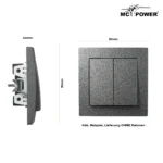 Jalousie-Taster McPower "Flair", Hoch und Runter, 250V~/10A, UP, anthrazit – Bild 3