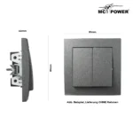 Wechselschalter McPower "Flair" 2-fach, 250V~/10A, UP, anthrazit – Bild 3