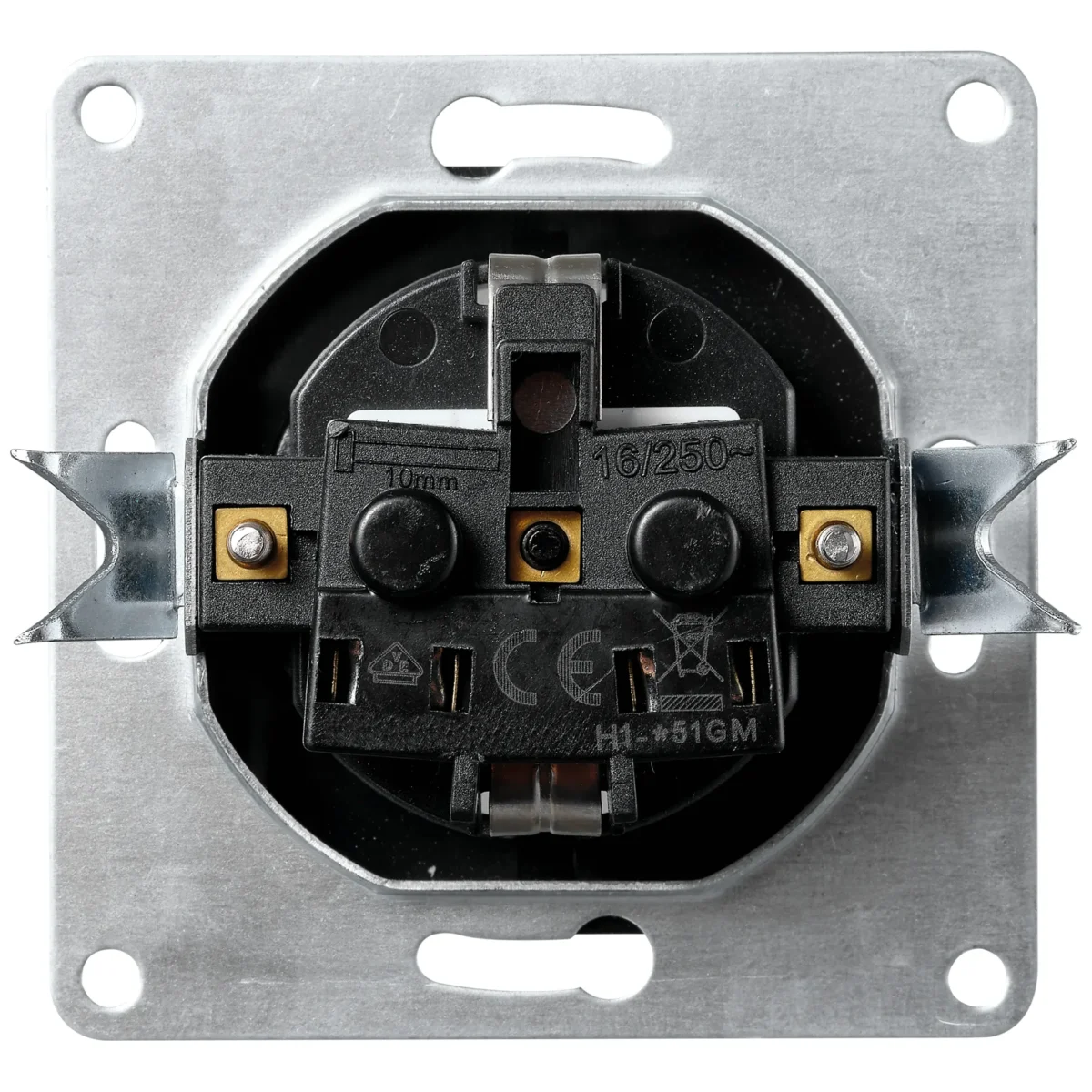 Schutzkontakt-Steckdose McPower "Flair", 250V~/16A, Steckanschluss, anthrazit – Bild 2