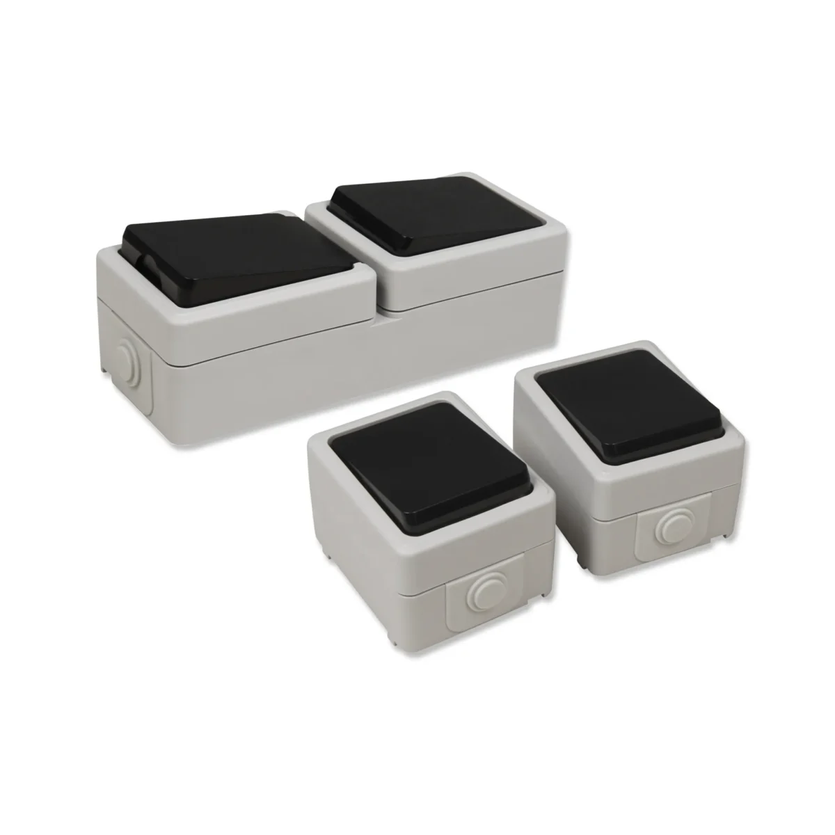 Feuchtraum Set McPower "Taff Vorraum" 3-teilig, grau, IP44 – Bild 1