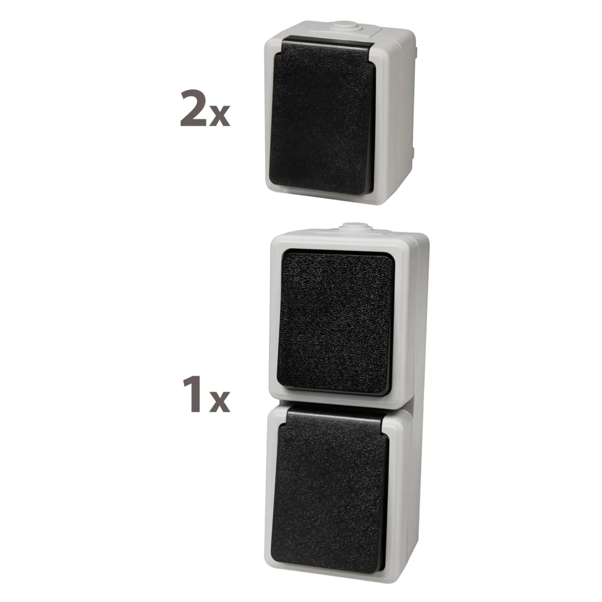Feuchtraum Set McPower "Taff Vorraum" 3-teilig, grau, IP44 – Bild 3