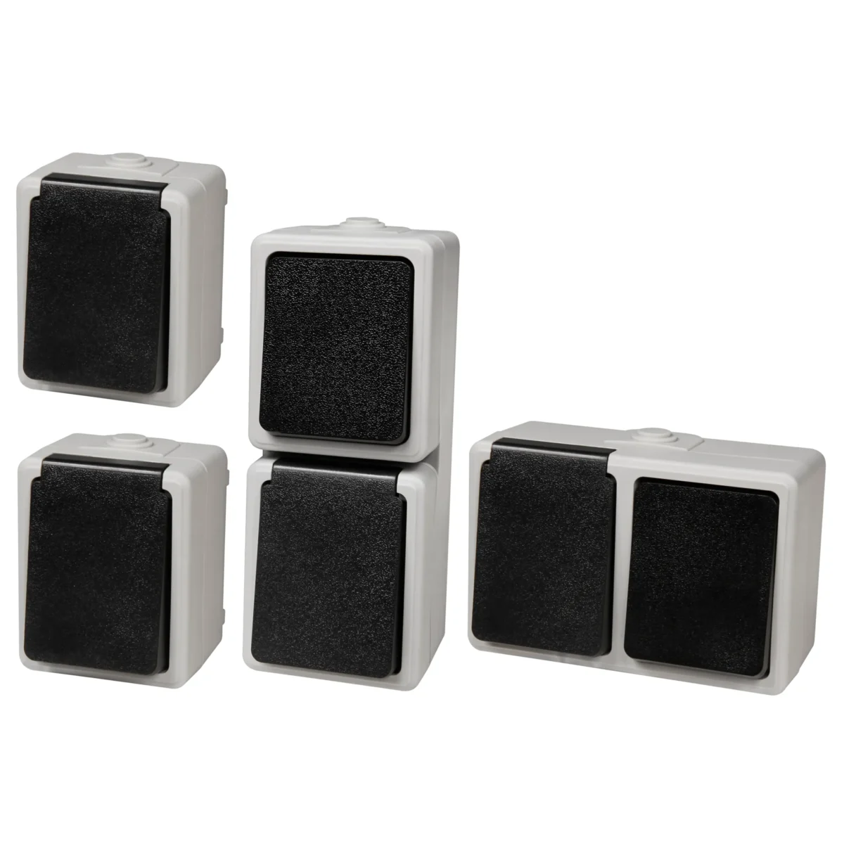 Feuchtraum Set McPower "Taff Flur" 4-teilig, grau, IP44 – Bild 2