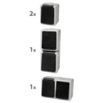 Feuchtraum Set McPower "Taff Flur" 4-teilig, grau, IP44 – Bild 3