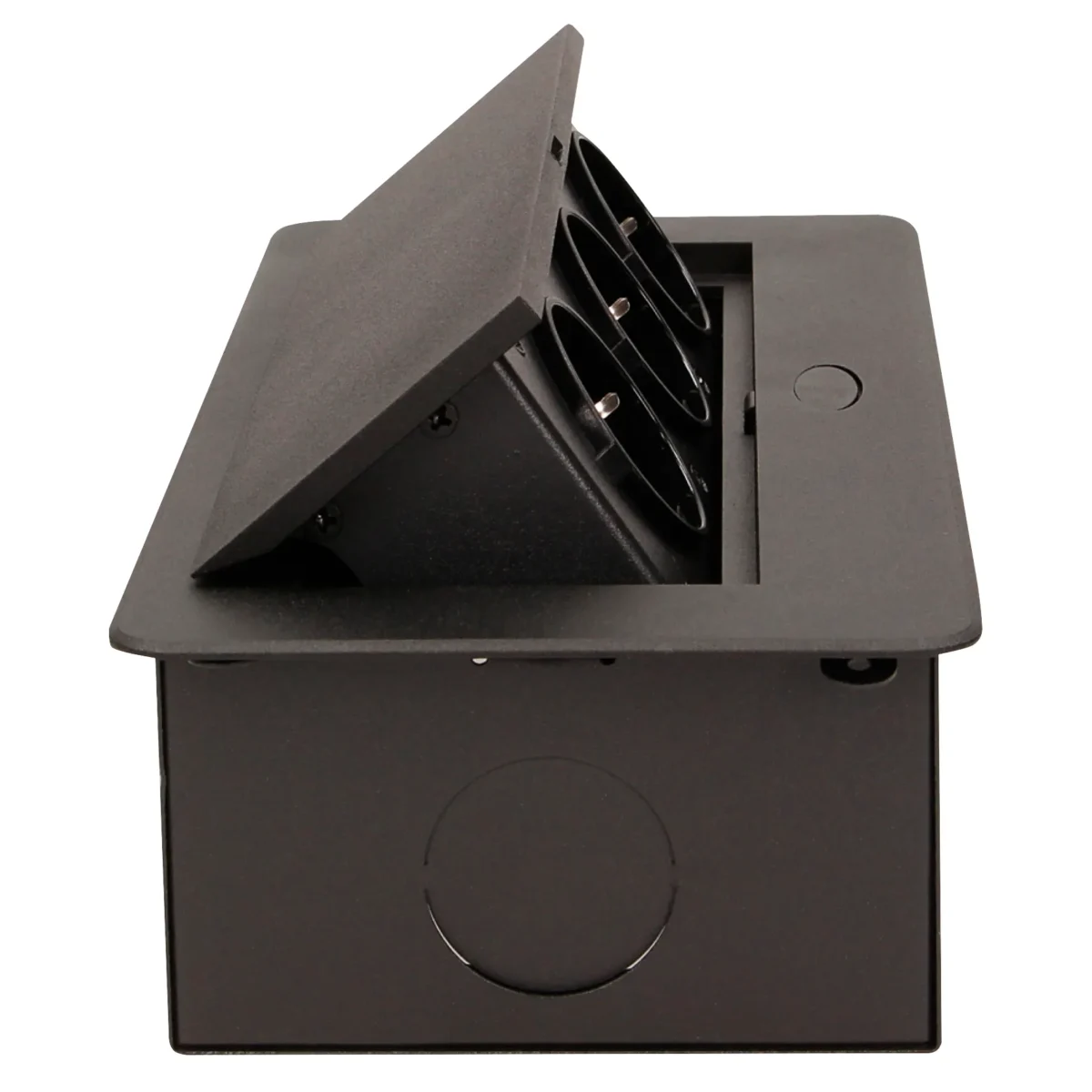 Tisch-Einbausteckdose, 3fach, schwarz, 2500W – Bild 3
