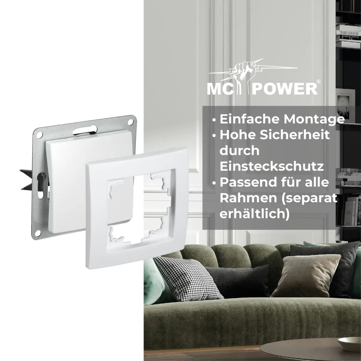 Wechselschalter McPower "Flair", 250V~/10A, UP, weiß – Bild 4