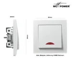 Schalter McPower "Flair", 250V~/10A, UP, weiß mit Orientierungsleuchte – Bild 3