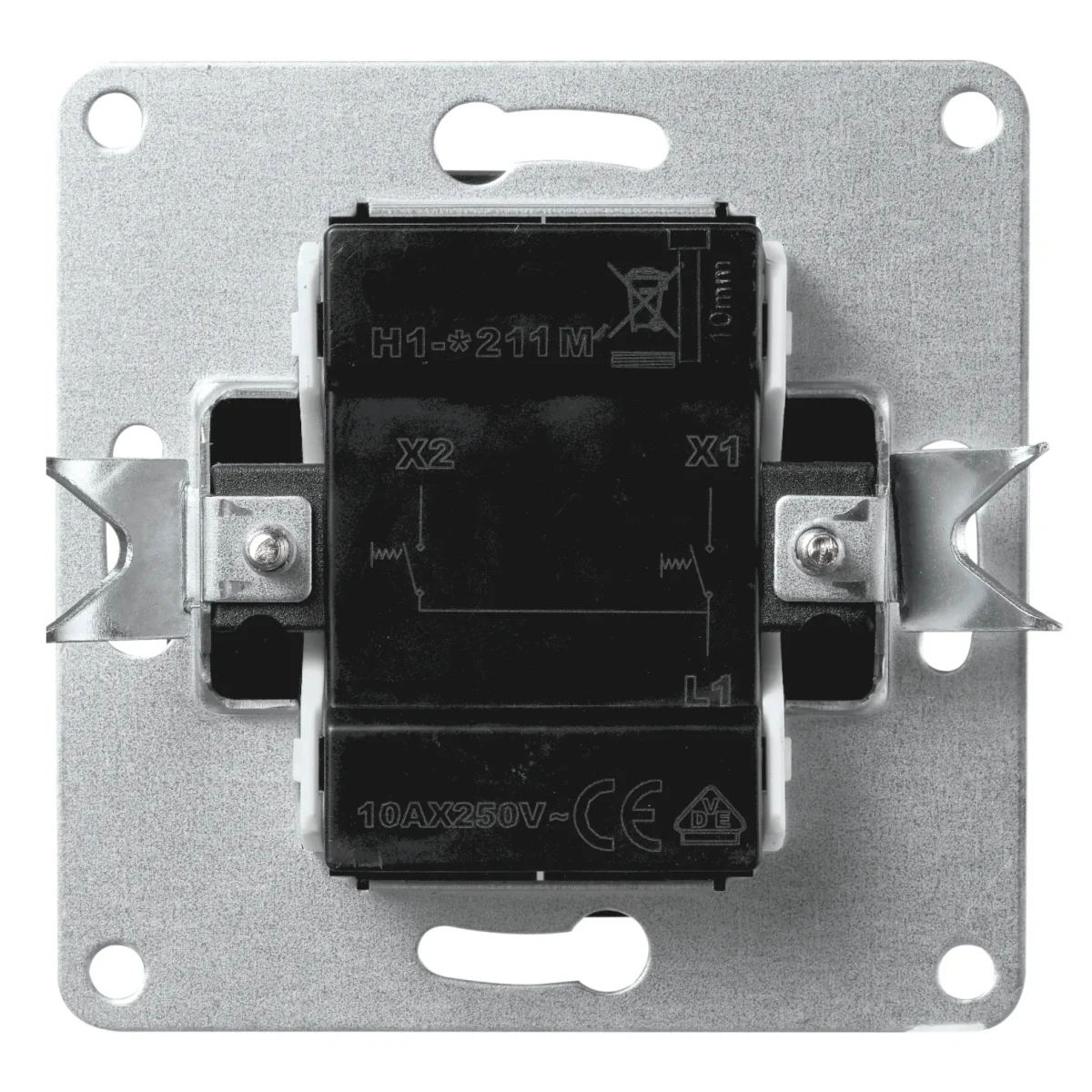 Serien-Schalter McPower "Flair", 2-fach, 250V~/10A, UP, weiß – Bild 2