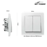 Serien-Schalter McPower "Flair", 2-fach, 250V~/10A, UP, weiß – Bild 3