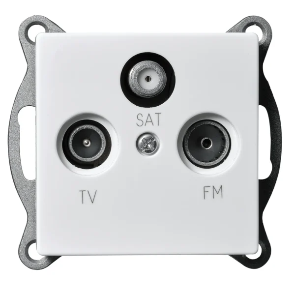 Antennendose McPower "Flair" für TV, Radio und Sat, UP, weiß