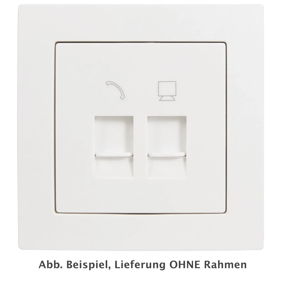 RJ45 + RJ11 Dose McPower "Flair" für ISDN, Cat, UP, weiß – Bild 1