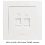 RJ45 + RJ11 Dose McPower "Flair" für ISDN, Cat, UP, weiß