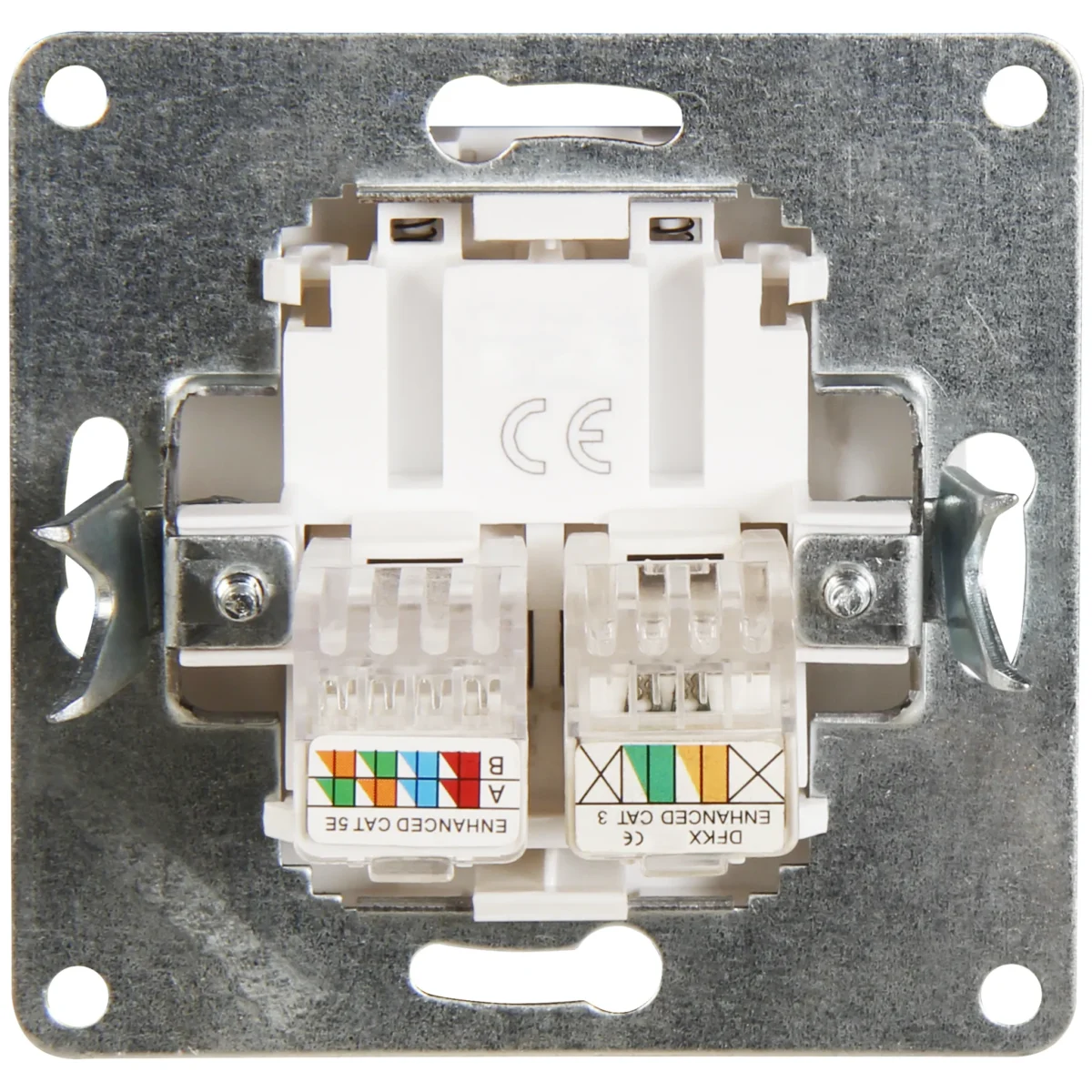 RJ45 + RJ11 Dose McPower "Flair" für ISDN, Cat, UP, weiß – Bild 2