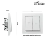 Jalousie-Taster McPower "Flair", Hoch und Runter, 250V~/10A, UP, weiß – Bild 3