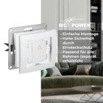 Jalousie-Taster McPower "Flair", Hoch und Runter, 250V~/10A, UP, weiß – Bild 4