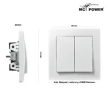 Wechselschalter McPower "Flair" 2-fach, 250V~/10A, UP, weiß – Bild 3