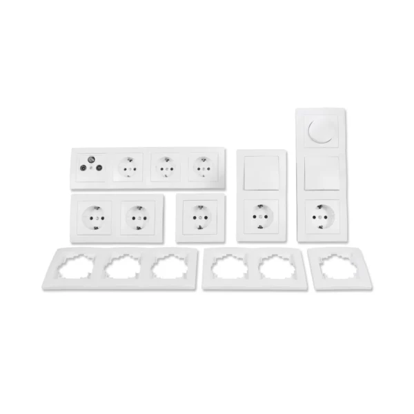 Schalter und Steckdosen Set McPower Flair "Wohnlandschaft Dimmer", 20-teilig, weiß