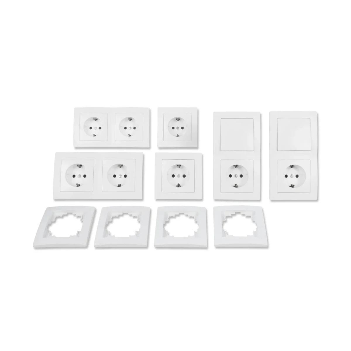 Schalter und Steckdosen Set McPower Flair "Standard", 20-teilig, weiß – Bild 1
