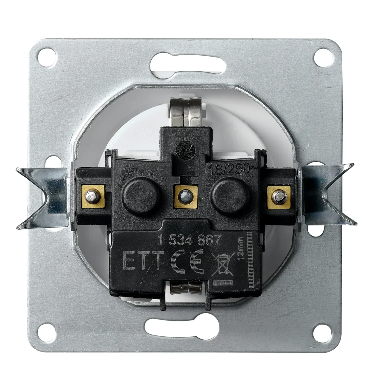 Schutzkontakt-Steckdose McPower "Flair", 250V~/16A, UP, Steckanschluss, weiß – Bild 2