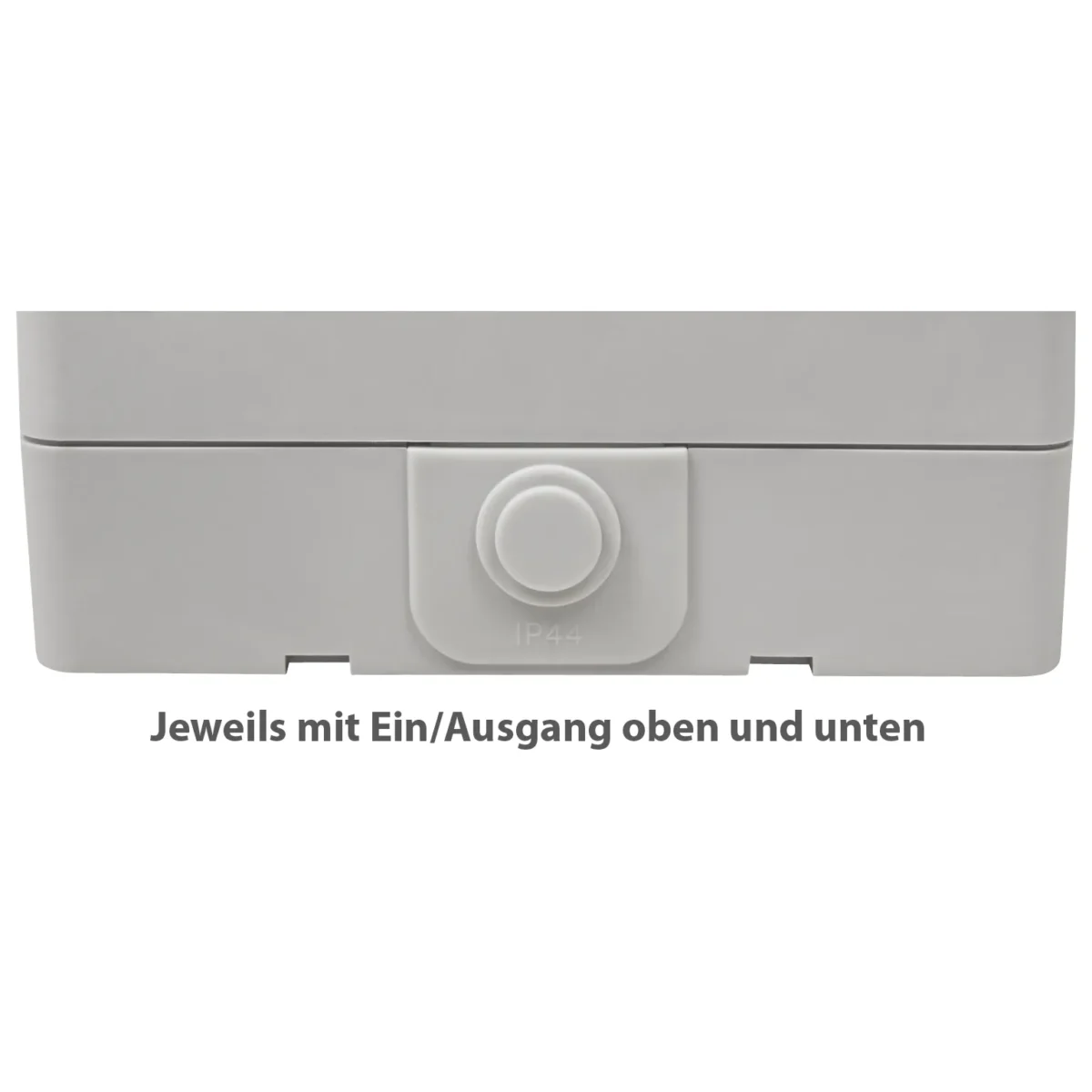 Feuchtraum Doppel-Steckdose McPower "Taff", 250V~/16A, IP44, AP, grau – Bild 2