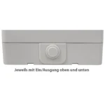 Feuchtraum Doppel-Steckdose McPower "Taff", 250V~/16A, IP44, AP, grau – Bild 2